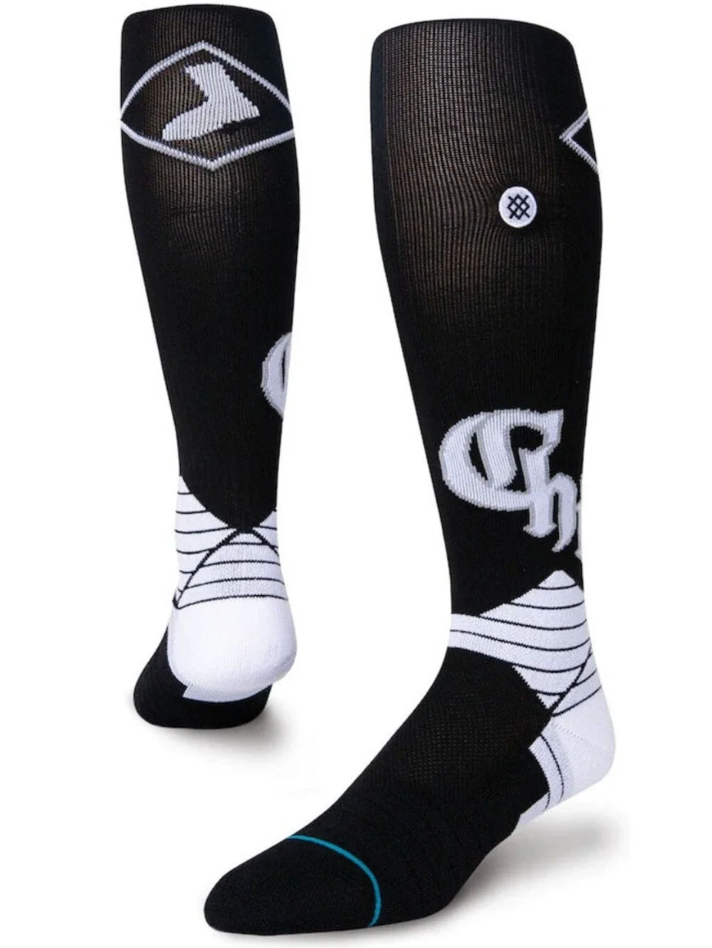 NWT Stance Black Graphic Crew Socks